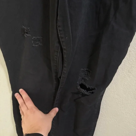 JustFab Black Denim Overalls Women’s Size 33 - Picture 4 of 7